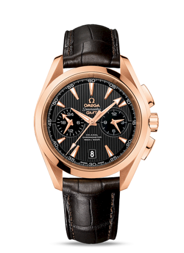 Omega Seamaster Aqua Terra 150M Co-Axial 43 GMT Chronograph Red Gold / Grey